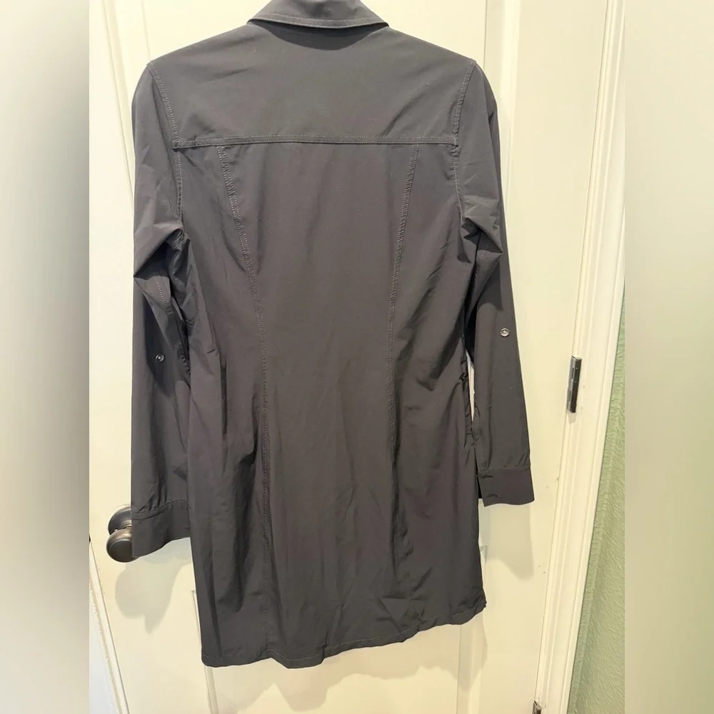 Eddie Bauer Black Button-Front Shirt Dress